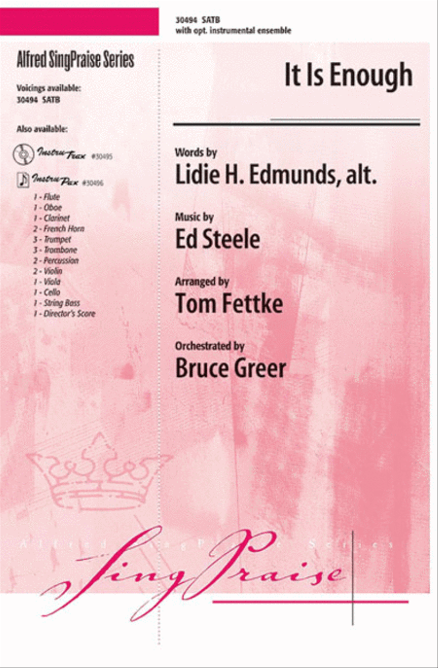 It Is Enough 4-Part scores gallery preview page 1