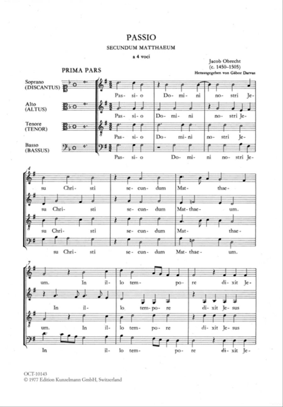 Passio secundum Matthaeum a 4 voci Mixed Choir scores gallery preview page 2