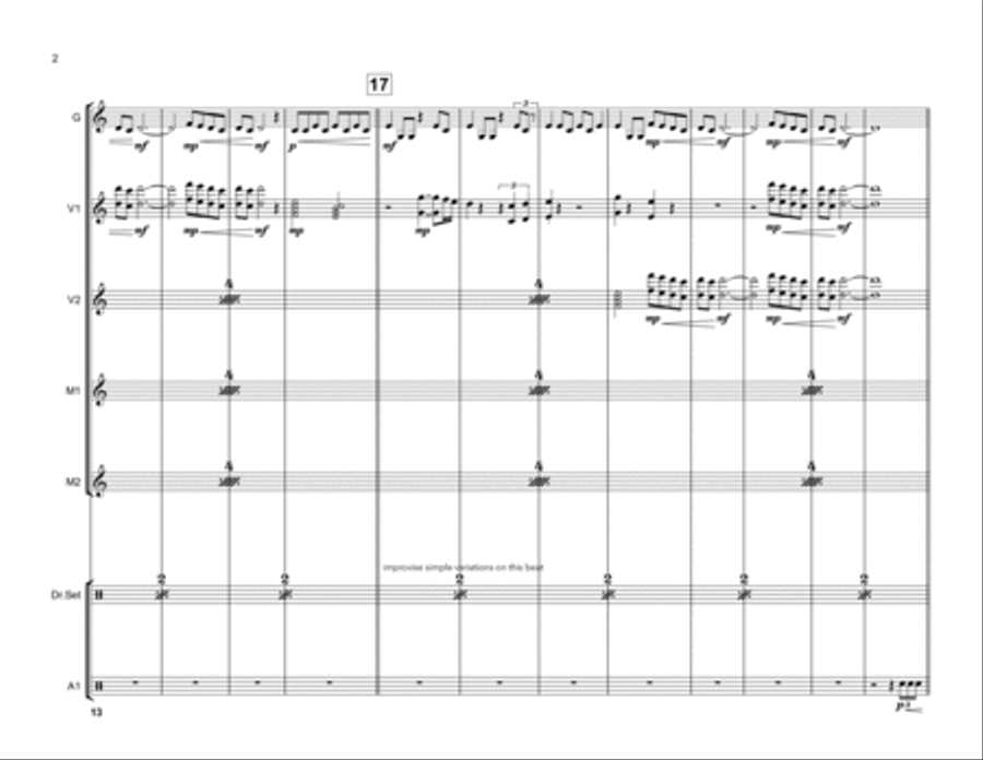 Fake Love Percussion Ensemble scores gallery preview page 2