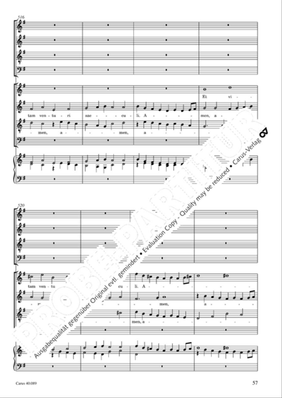 Credo a 8 voci 4-Part scores gallery preview page 58