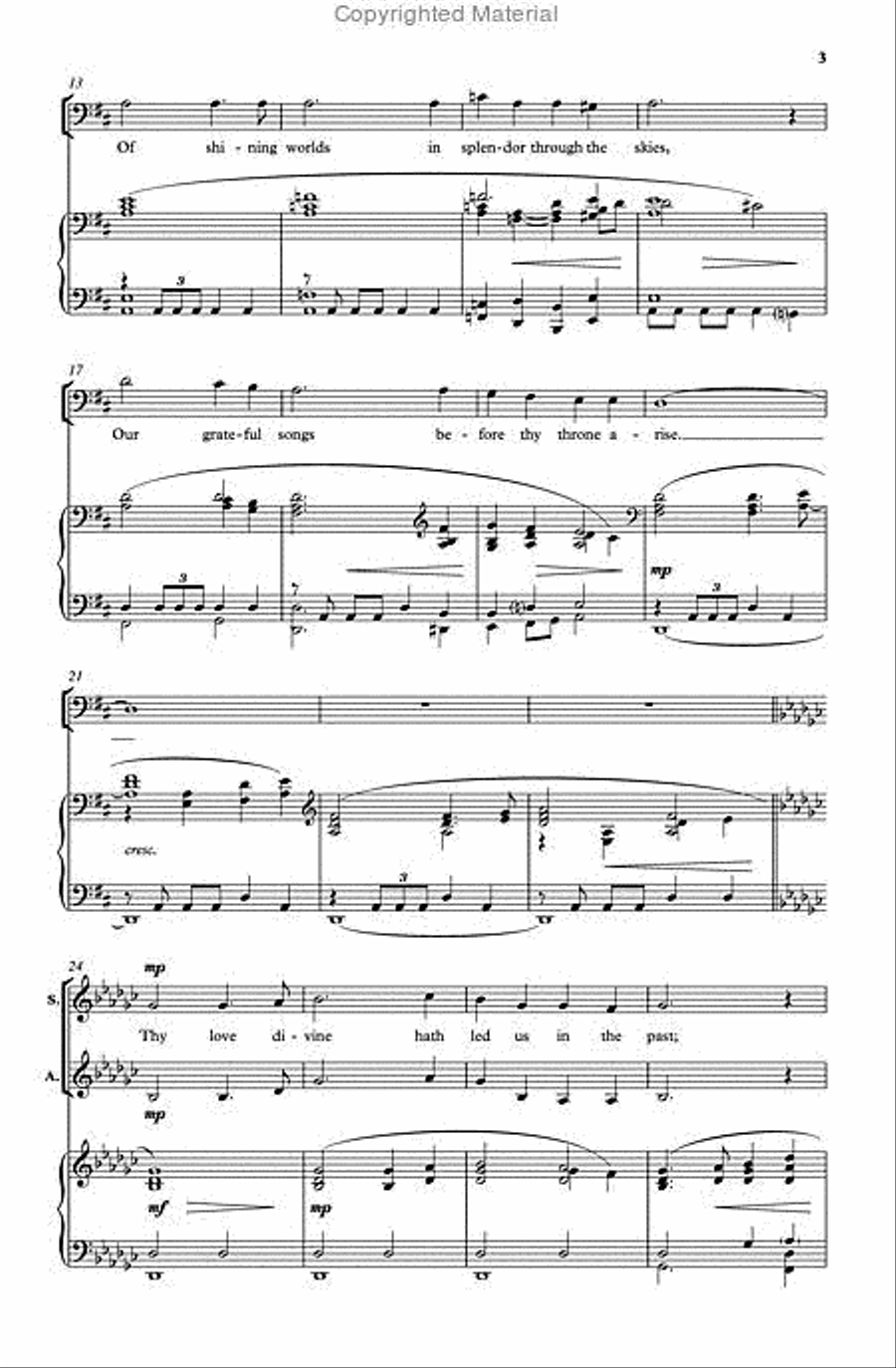 God of our fathers, whose almighty hand Divisi scores gallery preview page 3