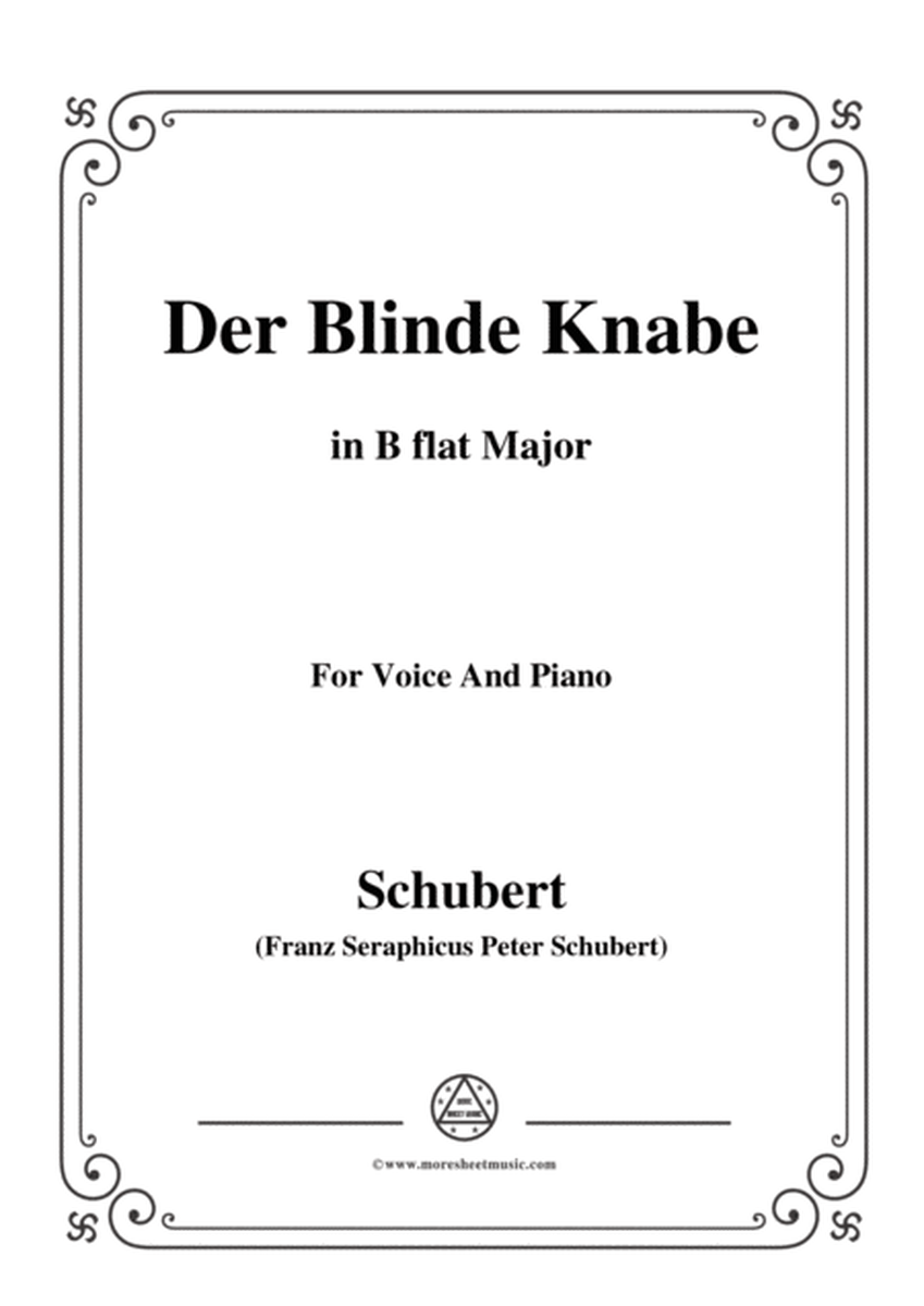 Schubert-Der Blinde Knabe,Op.101,in B flat Major,for Voice&Piano image number null