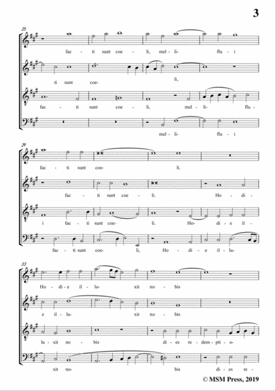 Porta-Hodie nobis de coelo,in A Major,for A cappella 4-Part scores gallery preview page 5