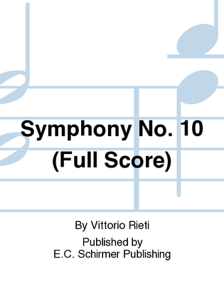 Symphony No. 10 (Additional Full Score)