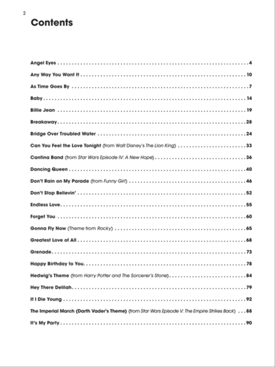 Pop & Movie Hits A to Z Pop & Movie Hits A to Z Easy Piano scores gallery preview page 8