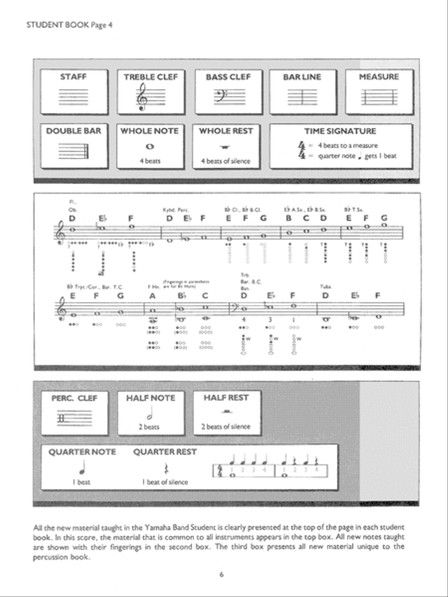 Yamaha Band Student, Book 1 Concert Band Methods scores gallery preview page 7