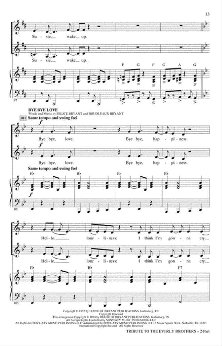 Tribute to the Everly Brothers 2-Part scores gallery preview page 6