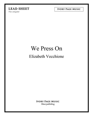 Book cover for We Press On - lead sheet
