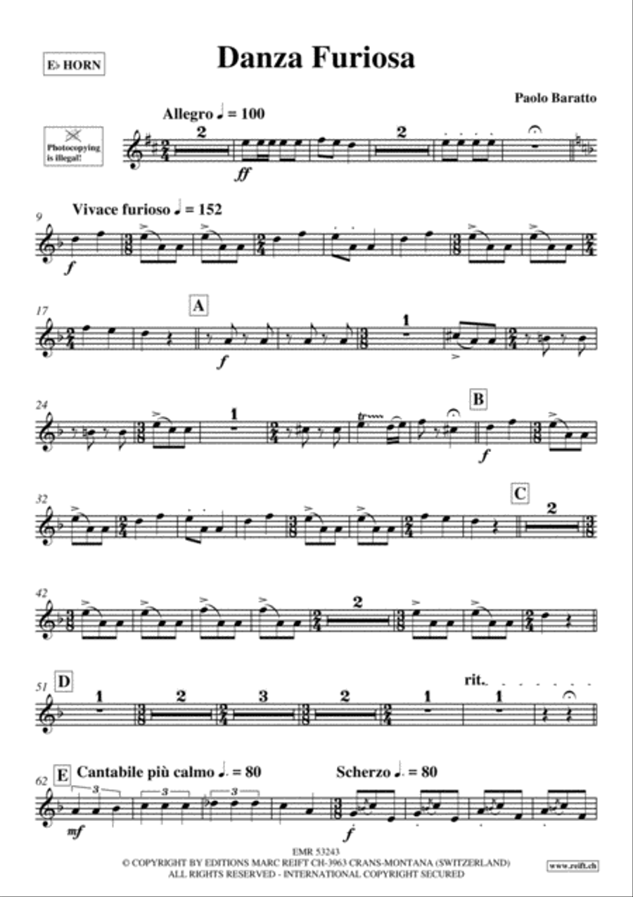 Danza Furiosa Horn scores gallery preview page 2
