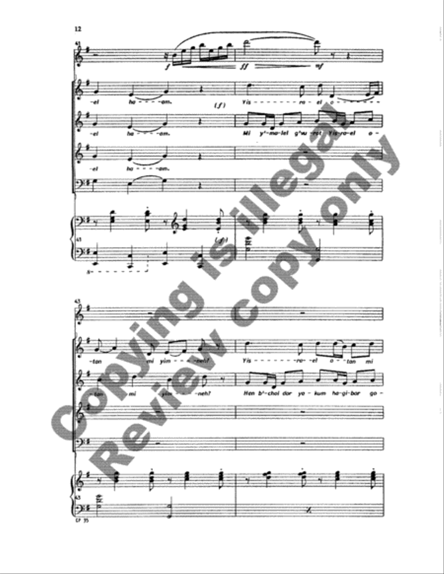 A Song for Chanukah (Full/Choral Score) image number null