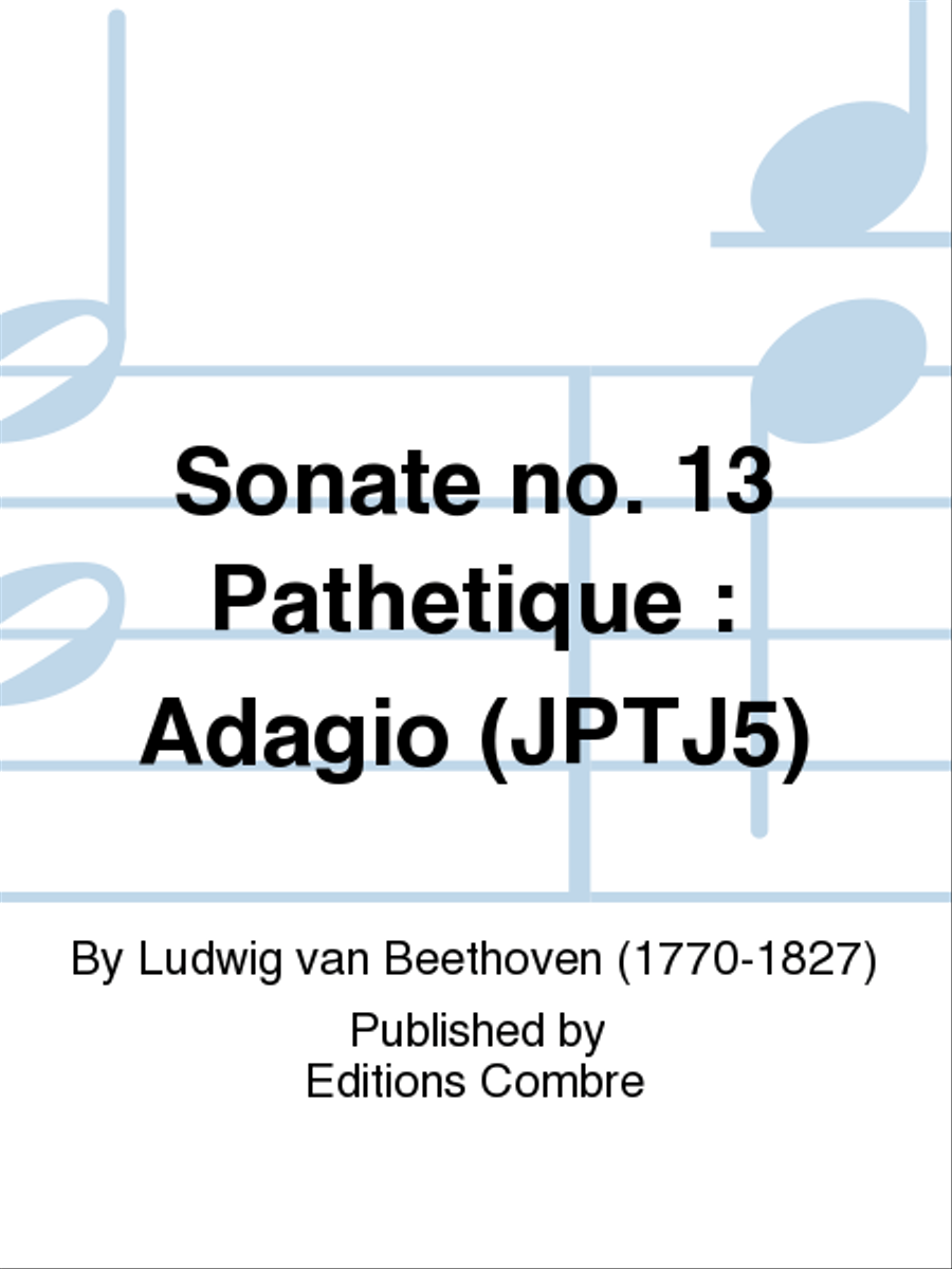 Sonate No. 13 Pathetique: Adagio (JPTJ5) Easy Piano scores gallery preview page 1