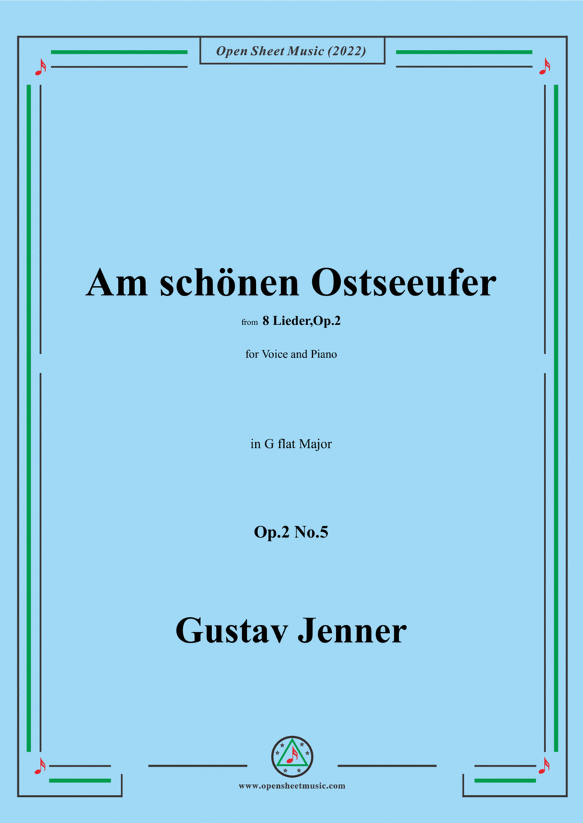 Jenner-Am schönen Ostseeufer,in G flat Major,Op.2 No.5
