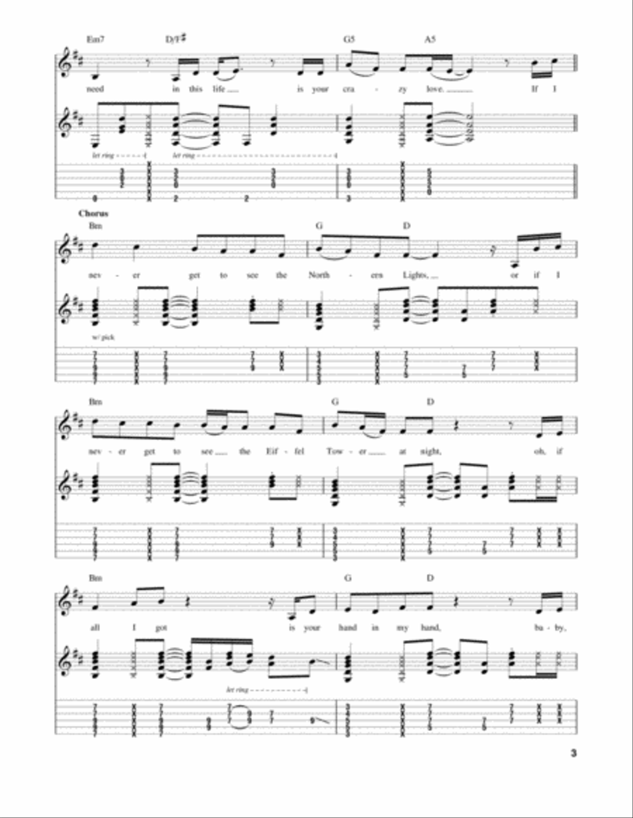 Die A Happy Man Electric Guitar scores gallery preview page 3