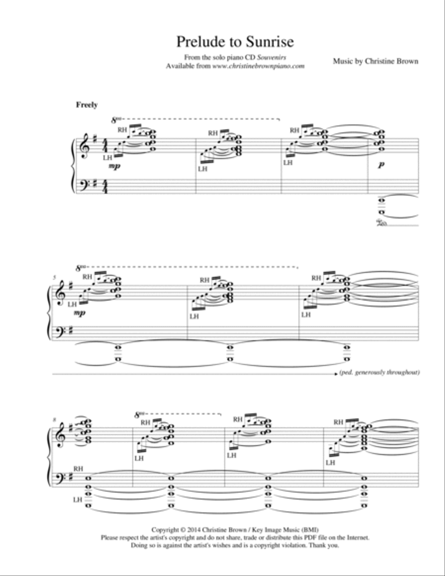 Prelude to Sunrise Piano Solo scores gallery preview page 2