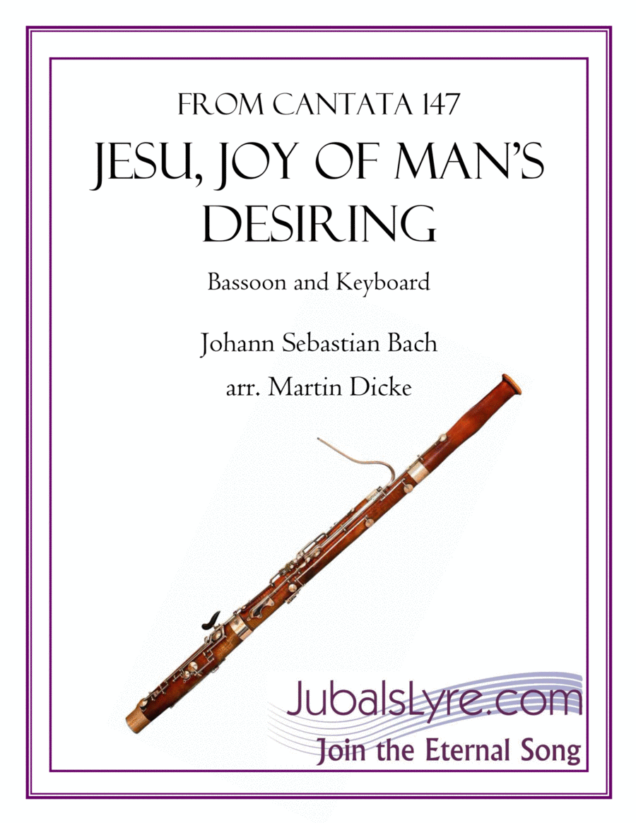 Jesu, Joy of Man's Desiring (Bassoon and Keyboard) Bassoon Solo scores gallery preview page 1