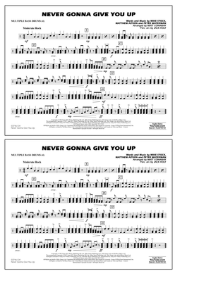 Never Gonna Give You Up - Multiple Bass Drums