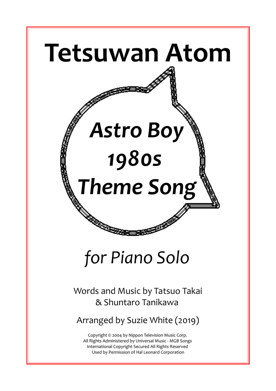 Tetsuwan Atom (astro Boy Atom) Piano Solo scores gallery preview page 1