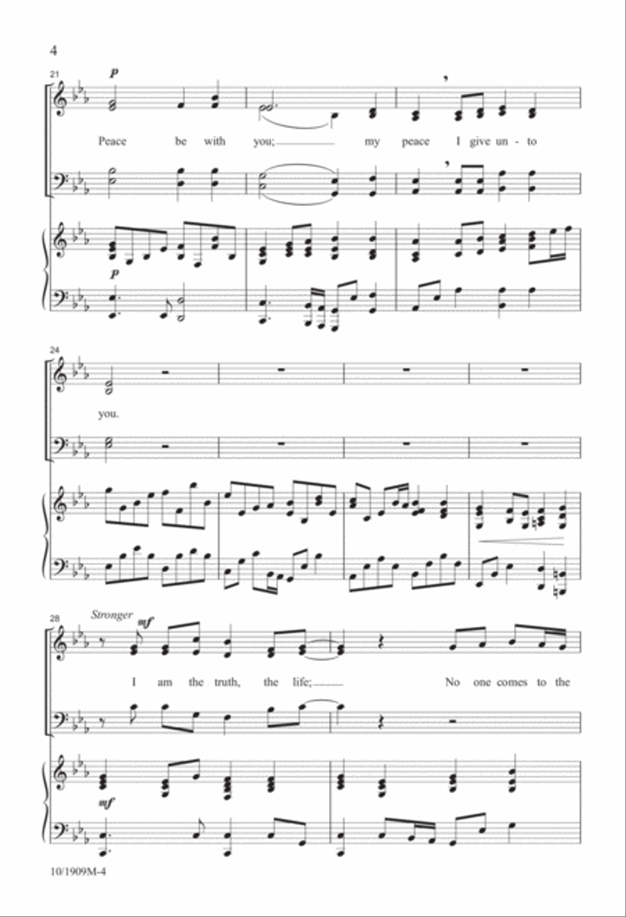 Peace Be with You Peace Be with You 4-Part scores gallery preview page 4
