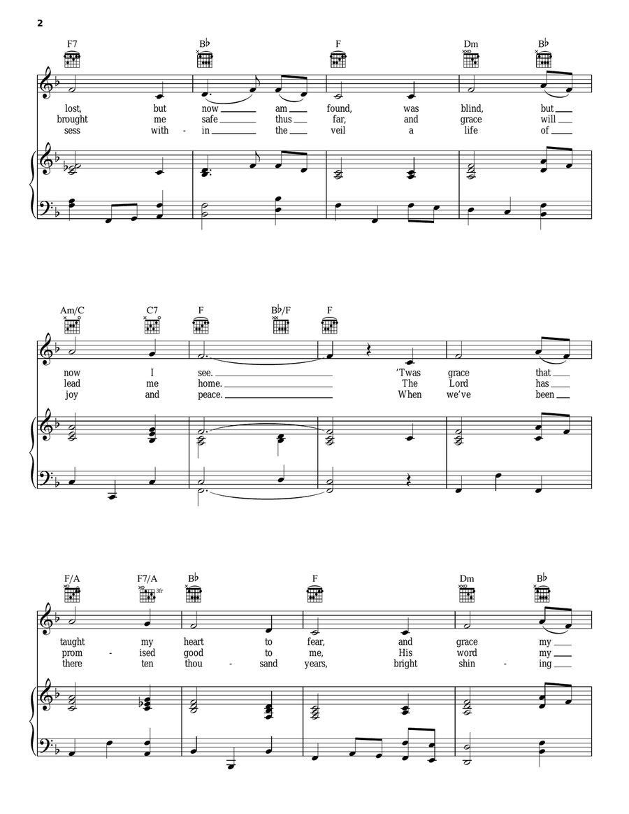 Amazing Grace Acoustic Guitar scores gallery preview page 2