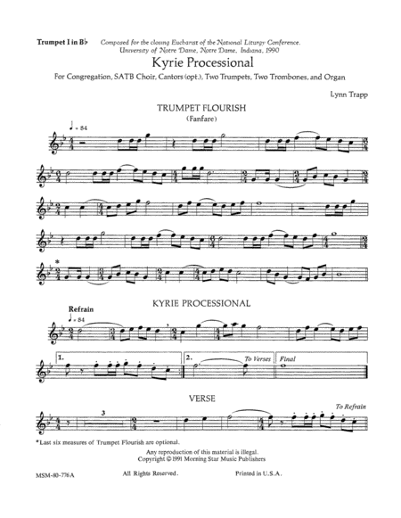 Kyrie Processional (Downloadable Instrumental Parts)