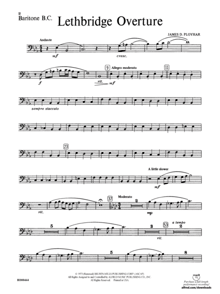 Lethbridge Overture: Baritone B.C.