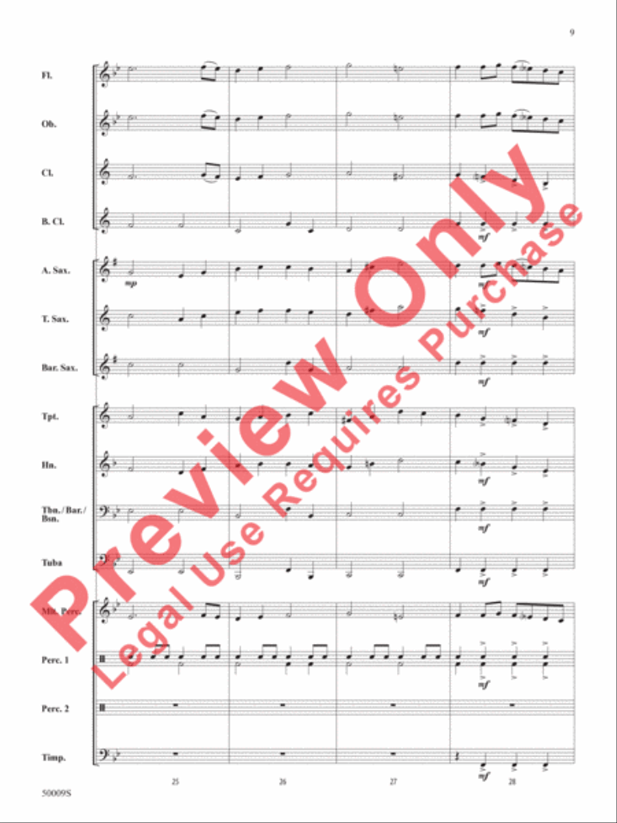On to Victory Concert Band scores gallery preview page 10