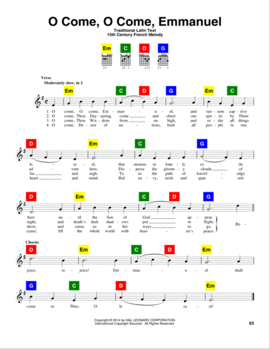 O Come, O Come, Emmanuel Christmas scores gallery preview page 1