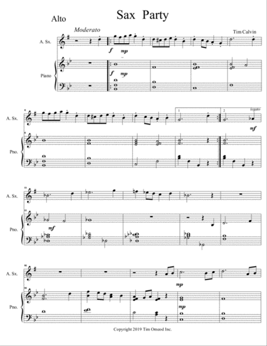Sax Party Alto Saxophone scores gallery preview page 2