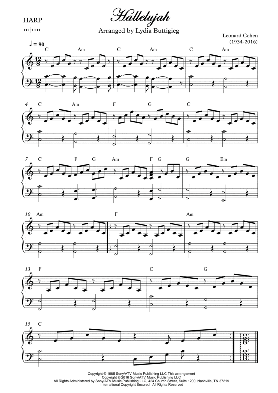 Hallelujah Harp scores gallery preview page 1