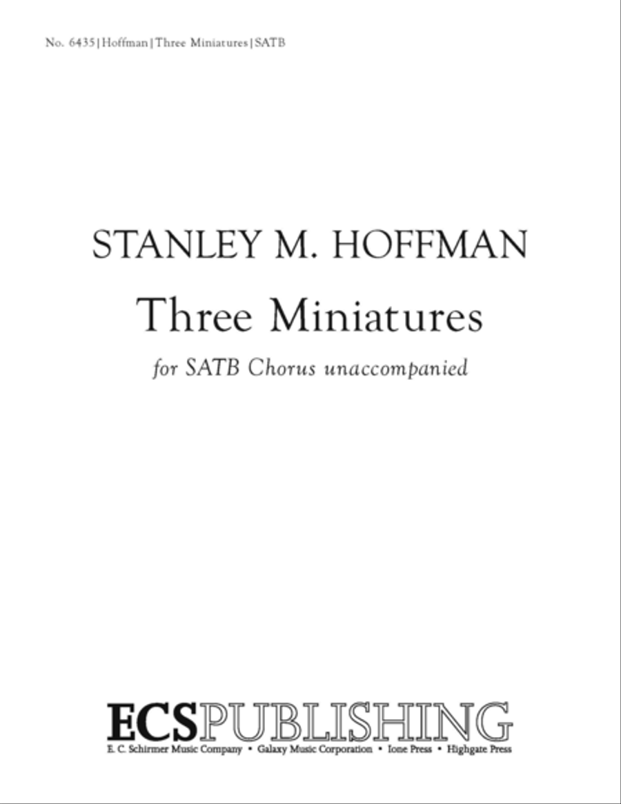 Book cover for Three Miniatures