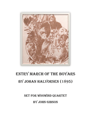 Book cover for March of the Boyars set for woodwind quartet