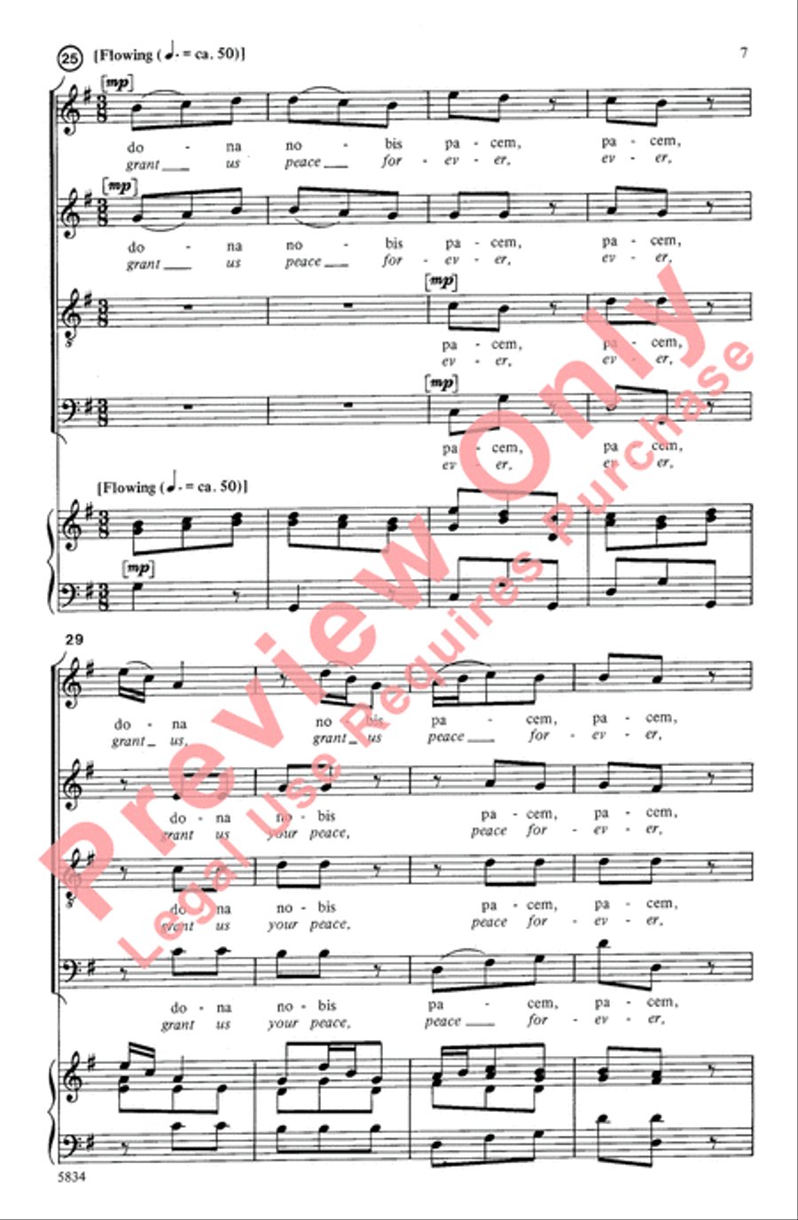 Agnus Dei 4-Part scores gallery preview page 7