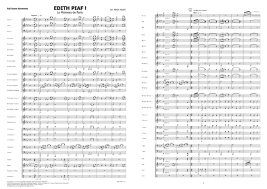 Edith Piaf ! Concert Band scores gallery preview page 2