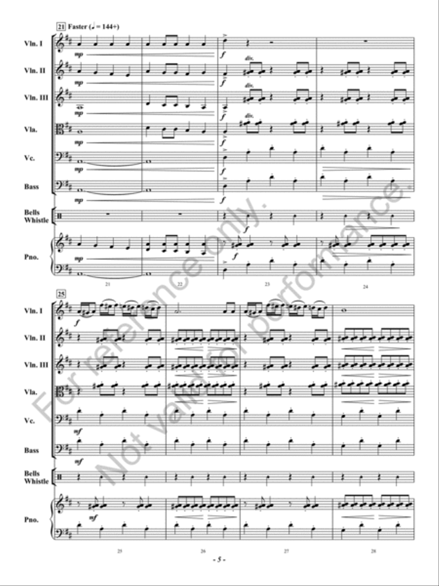 Santa's Wild Ride String Orchestra scores gallery preview page 6