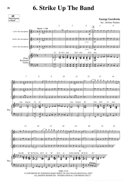 3 Alto Saxophones & Piano Vol. 8 image number null