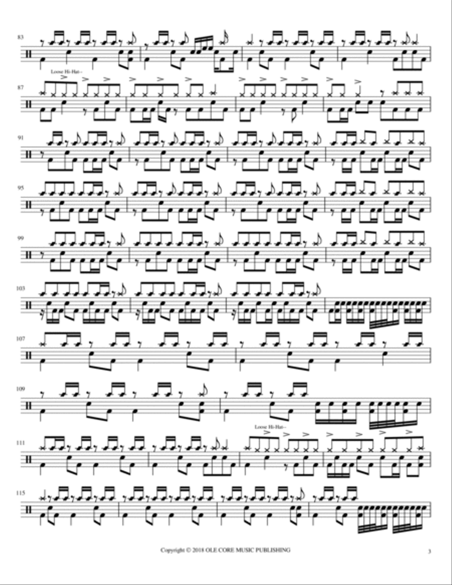 Lock And Key Drum Set scores gallery preview page 3