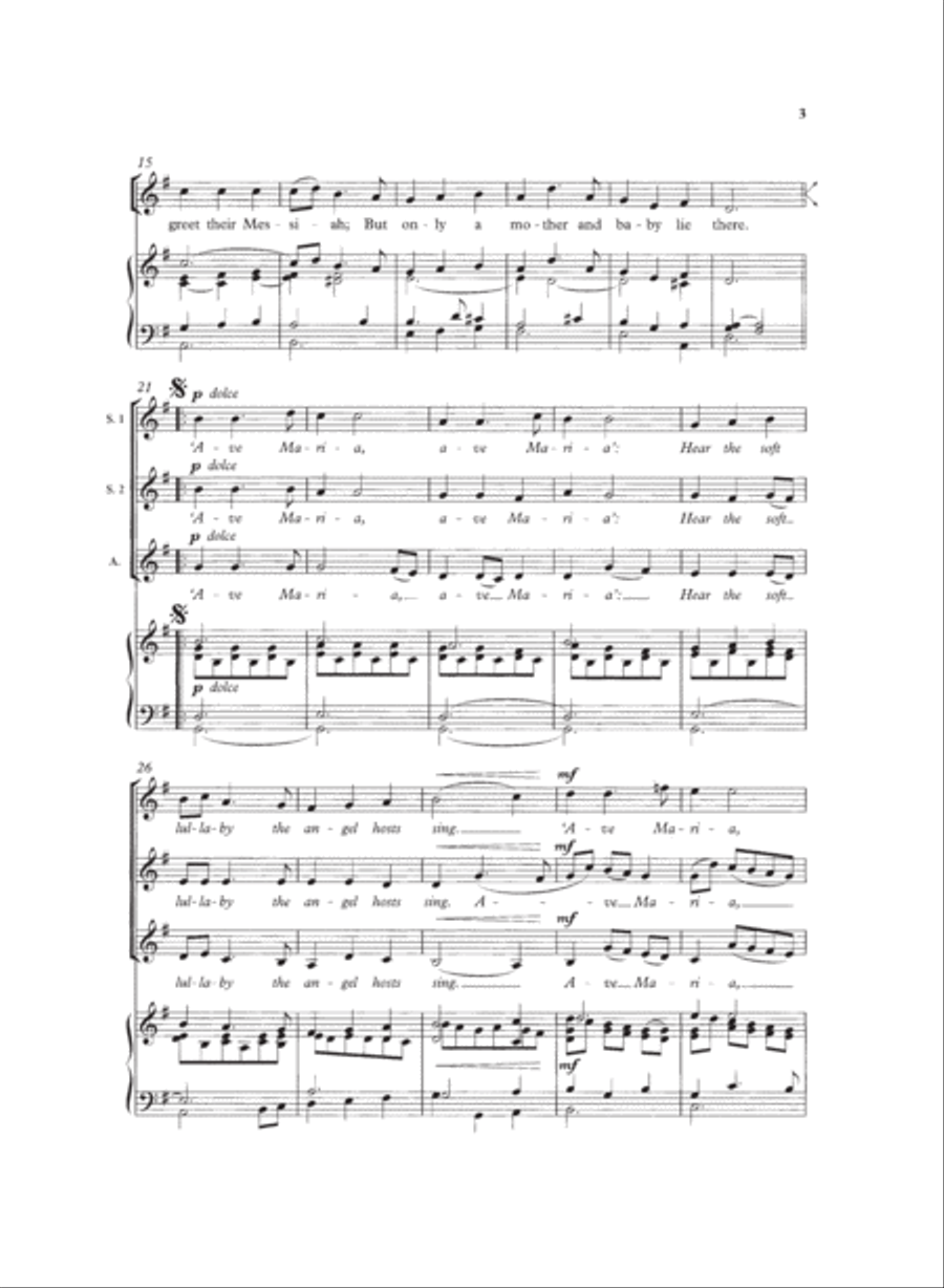 Christmas Lullaby SSA scores gallery preview page 3