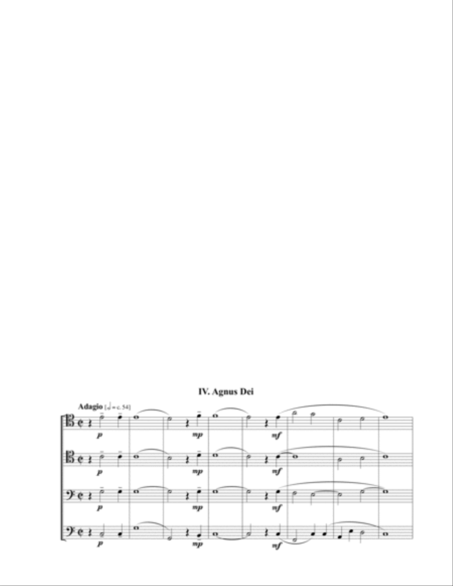 Missa Brevis for Trombone Quartet Trombone Quartet scores gallery preview page 6