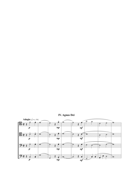 Missa Brevis for Trombone Quartet
