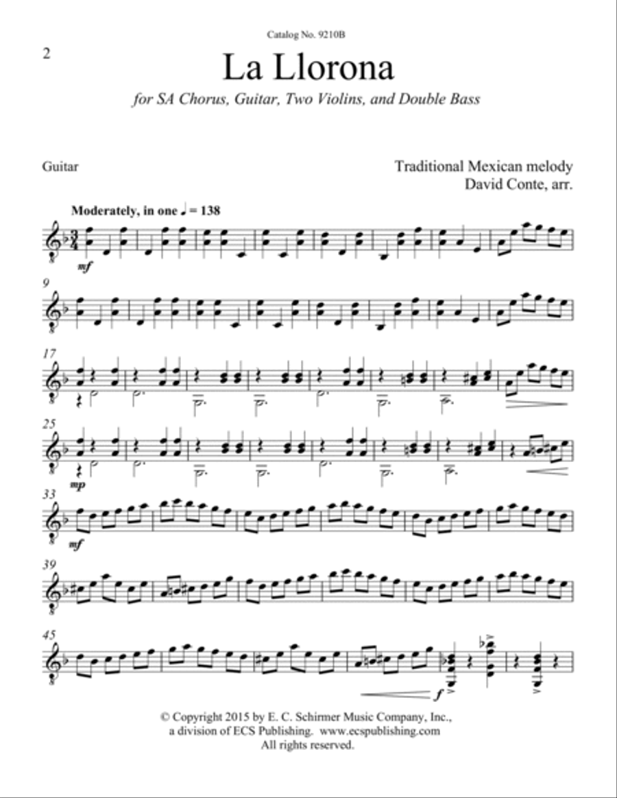 La Llorona Choir scores gallery preview page 2