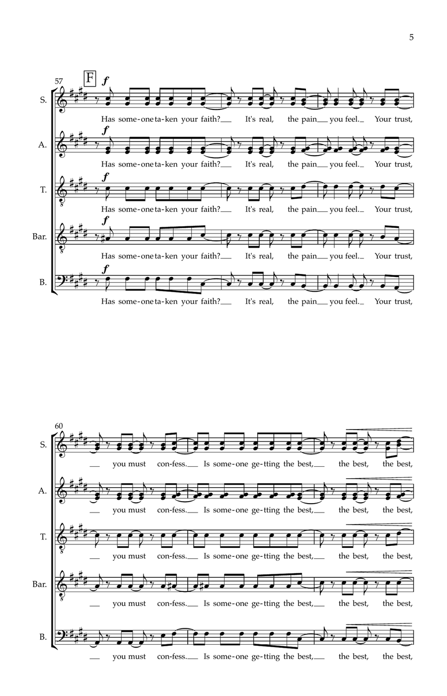 Best Of You 4-Part scores gallery preview page 5