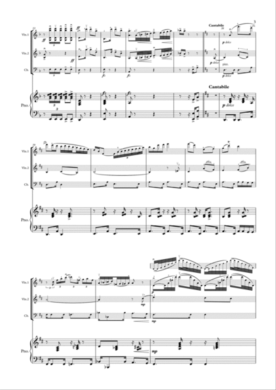 Tango Jalousie - 2 Violins & Piano Violin Duo Violin Group String Duet scores gallery preview page 3