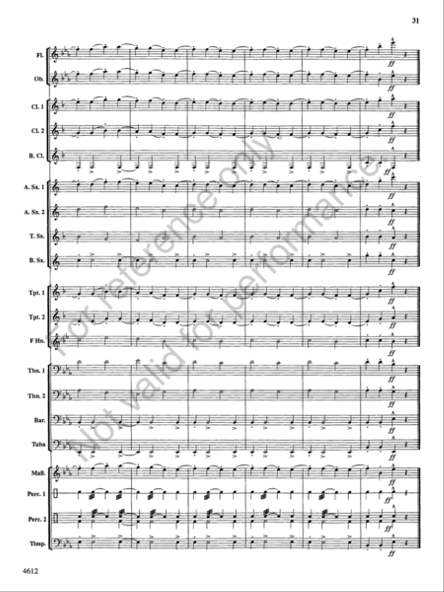 Themes from the Nutcracker Concert Band scores gallery preview page 32