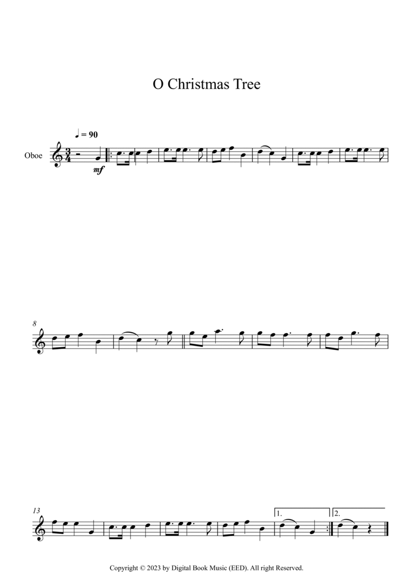 O Christmas Tree (Oboe)