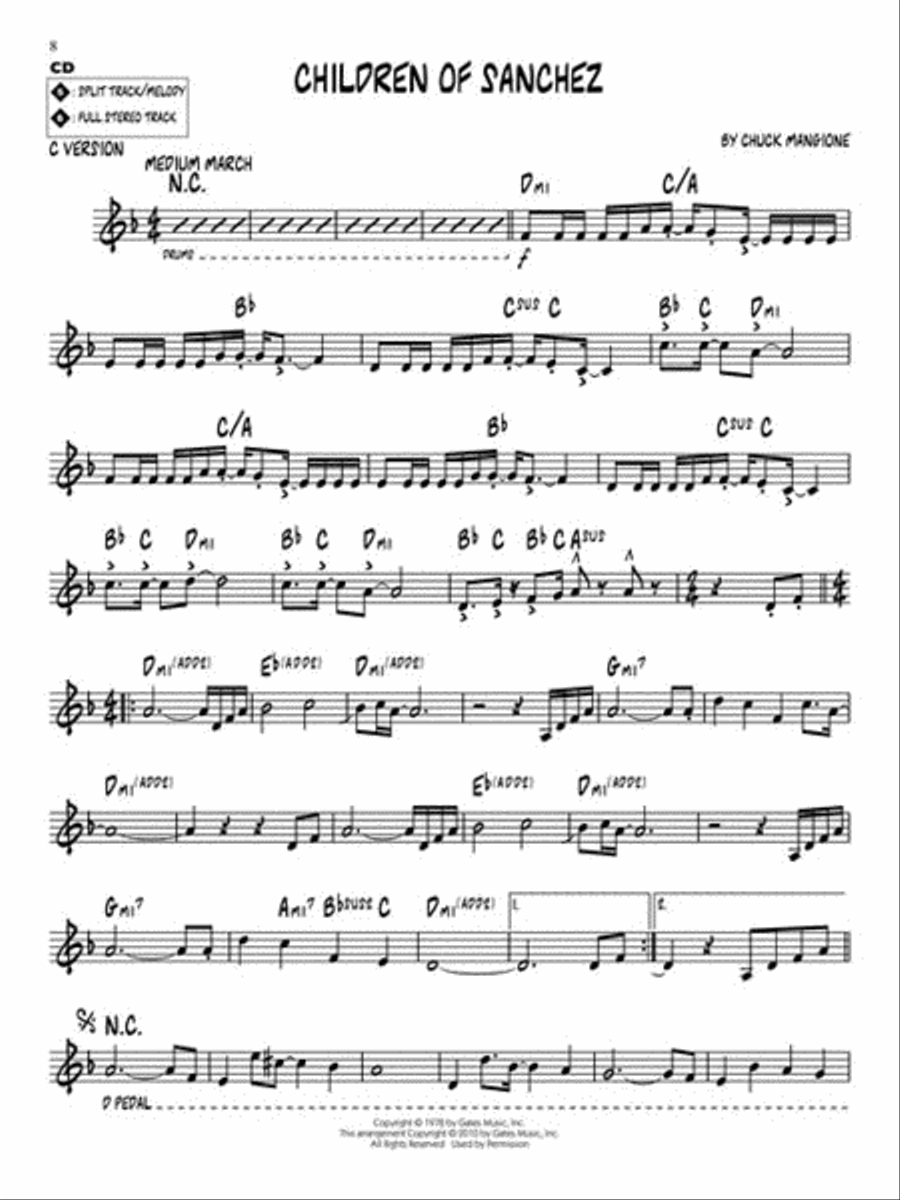 Chuck Mangione C Instrument scores gallery preview page 4