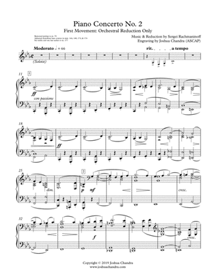 Book cover for Rachmaninoff Piano Concerto No. 2 in C Minor - Movement 1 (Accompaniment/Orchestral Reduction Only)