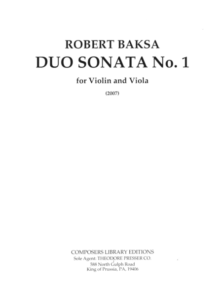 Duo Sonata No.1