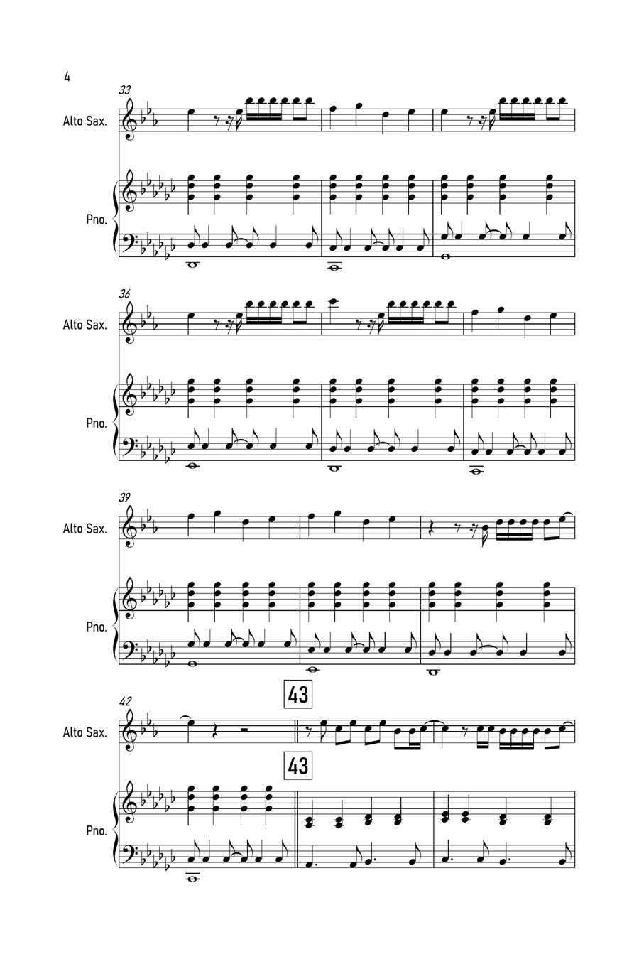 Exile Alto Saxophone scores gallery preview page 4