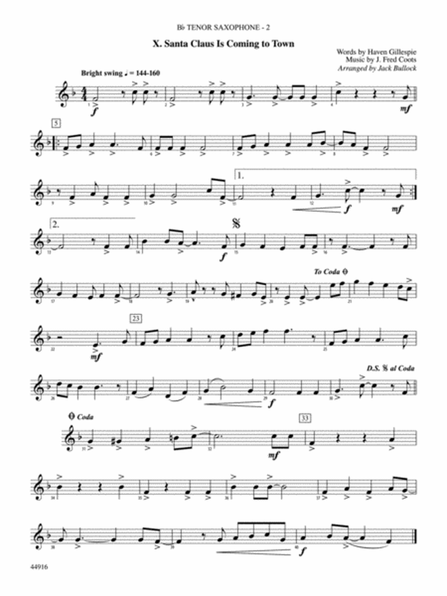Happy Holidays---Vol. 3: B-flat Tenor Saxophone