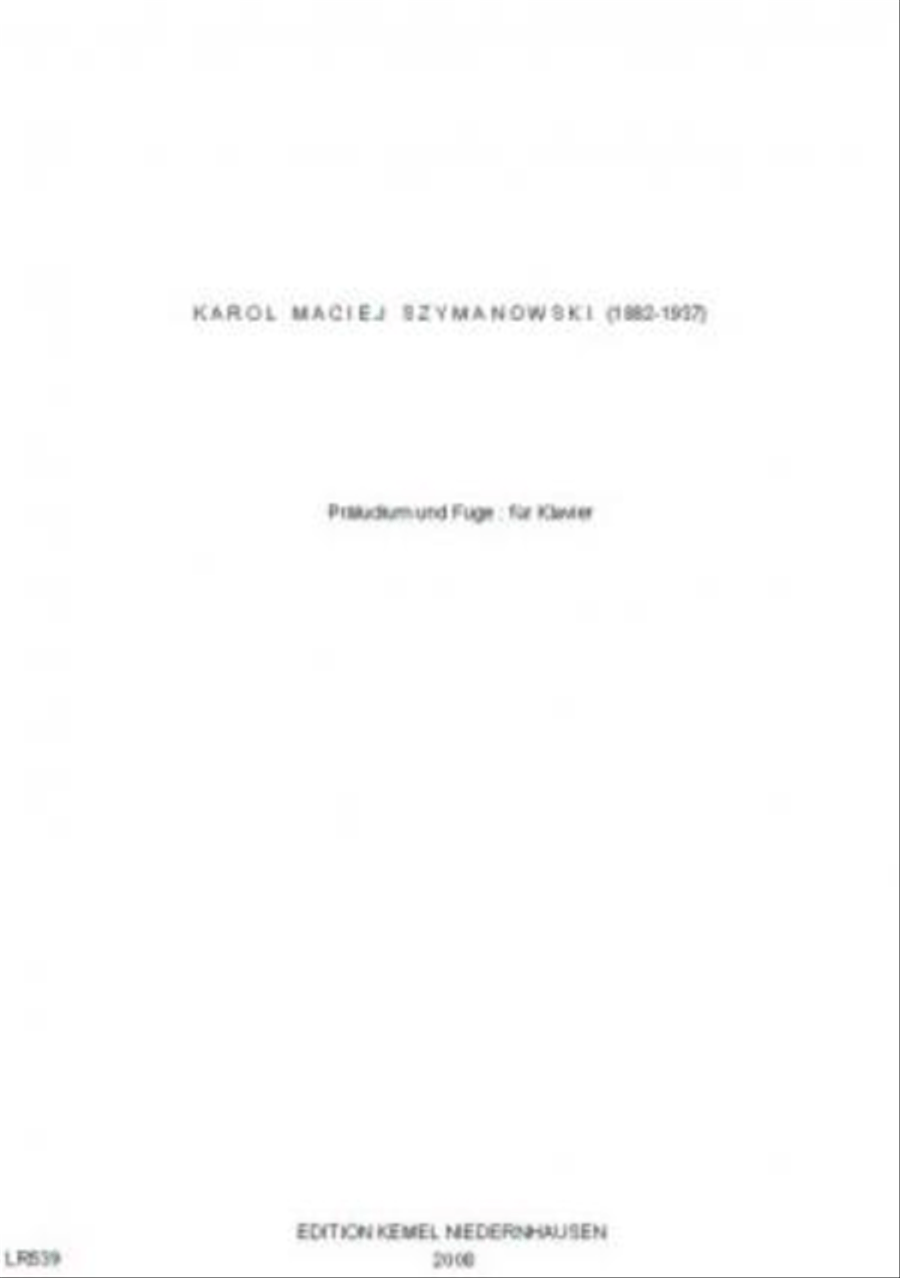 Präludium und Fuge Piano Solo scores gallery preview page 1